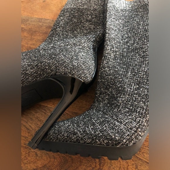 Mix No. 6 Sparkled Sock Bootie Black Heel size 7 - Picture 4 of 7